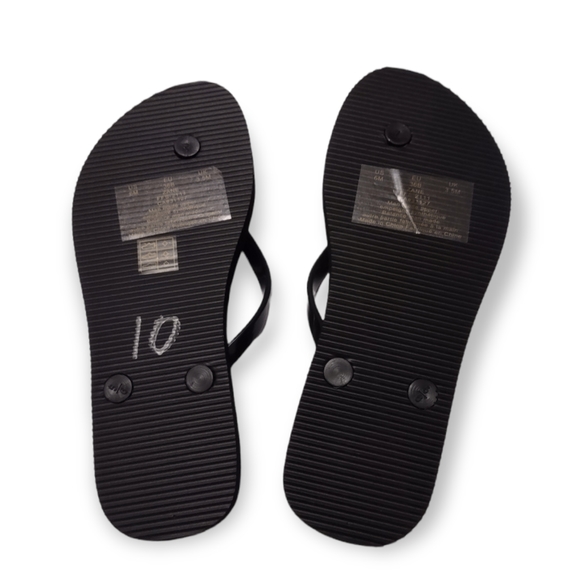 Dkny Zane Black Graffiti Sandals Flip Flops Women's Size 6 - Picture 6 of 9